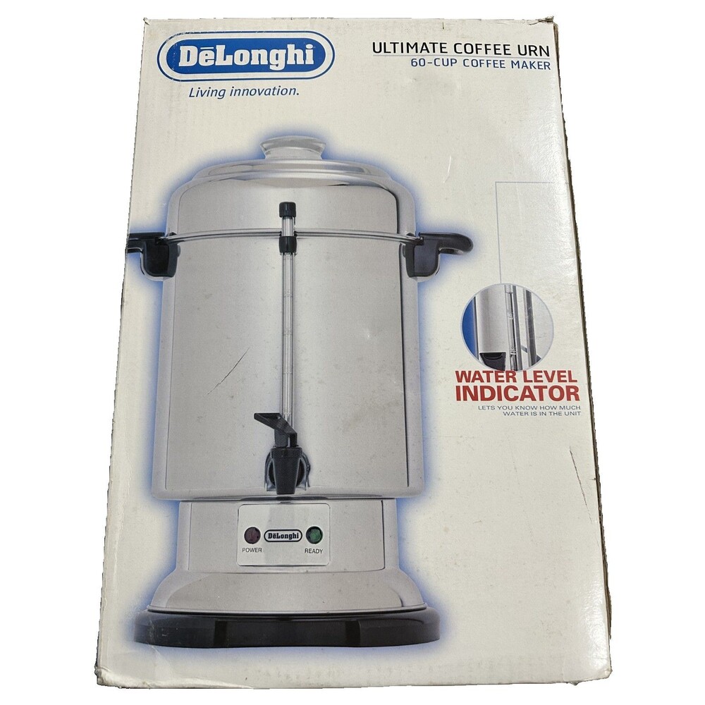 DeLonghi DCU62 The Ultimate Coffee Urn 20-60 cups SS Holidays & Parties Works!